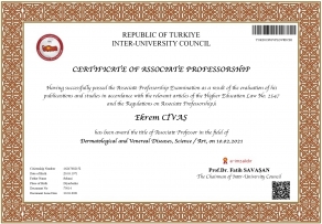 certificate of associate professor dr ekrem civas