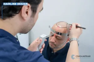 hairline design during hair transplant procedure